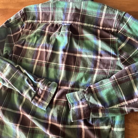 Lucky Brand Saturday Stretch Men's Medium Shirt Plaid Deebo Flannel Multicolor - Picture 7 of 9